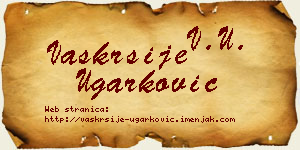 Vaskrsije Ugarković vizit kartica